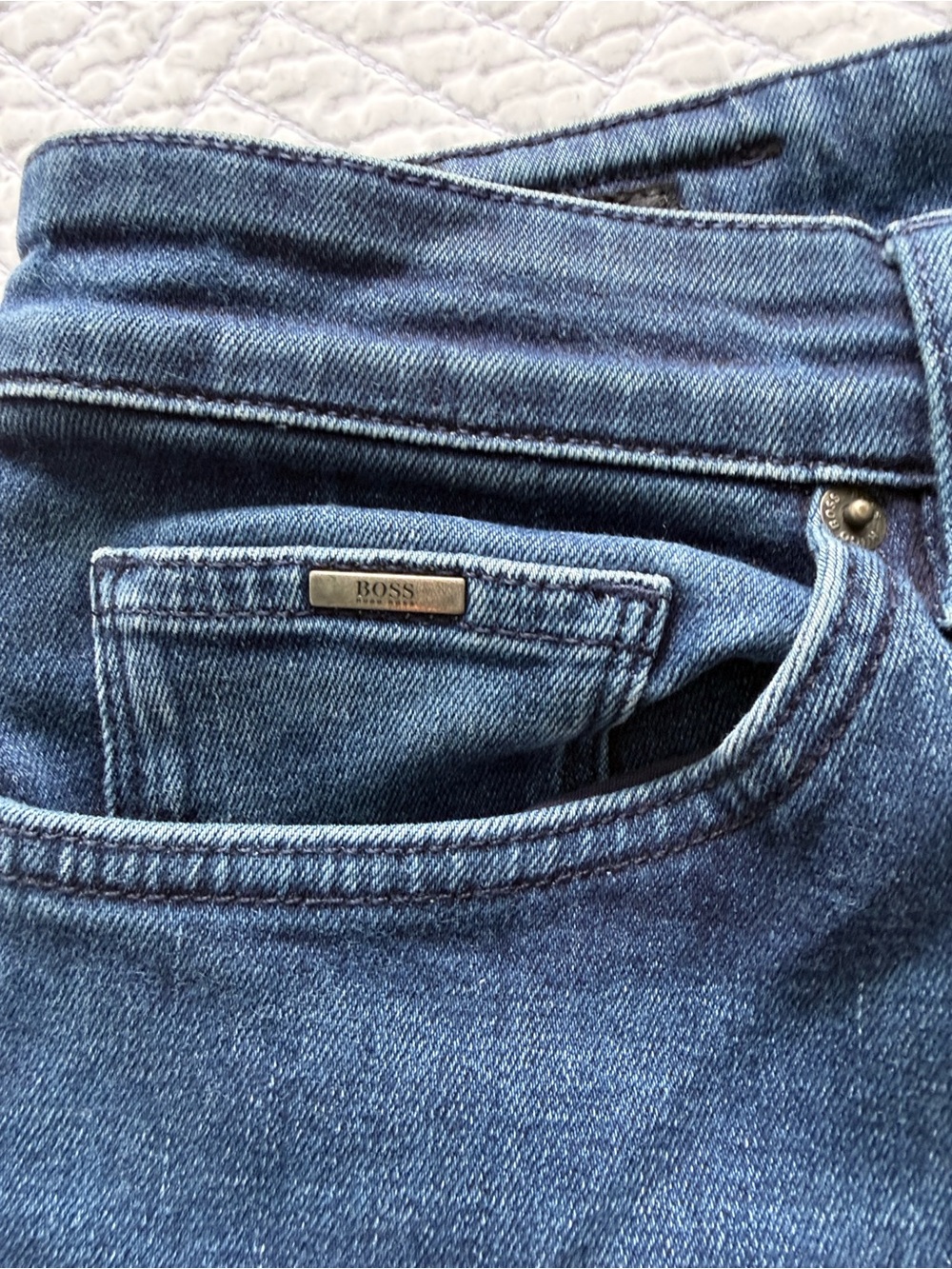 Hugo Boss CANDIANI Denim Straight Jeans in Dark Blue 32/32 - Picture 11 of 16